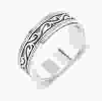 Изящное серебряное кольцо с узорами