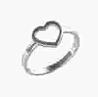 Срібна каблучка у формі серця