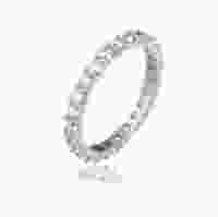 Срібний перстень с камінням по колу
