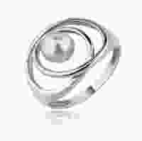 Серебряное кольцо с белым жемчугом