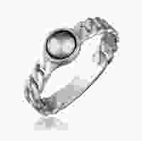 Серебряное кольцо со вставкой круглого гематита