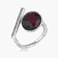 Серебряное кольцо с камнем улекситом фиолетовым