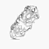Массивное ажурное серебряное кольцо
