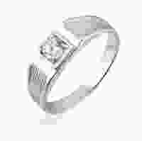 Мужской серебряный перстень с одним камнем