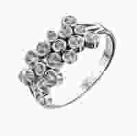 Красивое кольцо с россыпью камней циркония