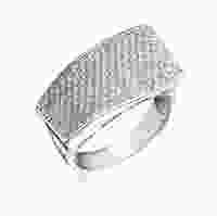 Красивое массивное кольцо с россыпью циркония