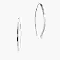 Срібні сережки-протяжки в формі петлі