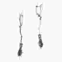 Срібні сережки-підвіски у вигляді мітли