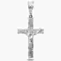 Небольшой серебряный крестик с распятие