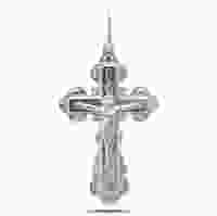 Красивый серебряный крест с узором
