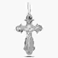 Красивый серебряный православный крестик