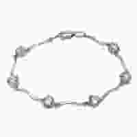 Витончений срібний браслет зі вставками круглого цирконію