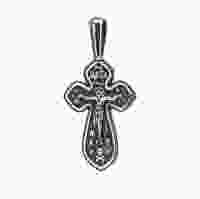 Черненный православный серебряный крестик