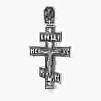 Православный серебряный крестик с чернением