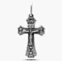Черненный серебряный крест с распятием